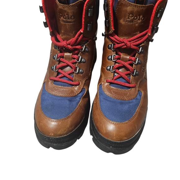 Polo Ralph Lauren Brown and Navy Men's Boots - Picture 3 of 7